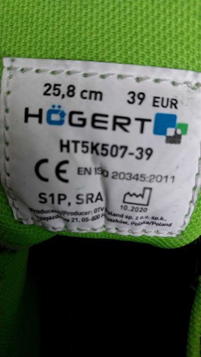 Buty robocze rozmiar 39