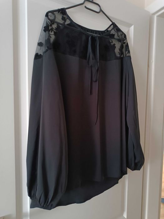 bluzka damska czarna elegancka 3xl