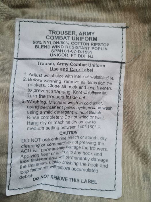 Spodnie Mundur XSmall Short US Army UCP ACU
