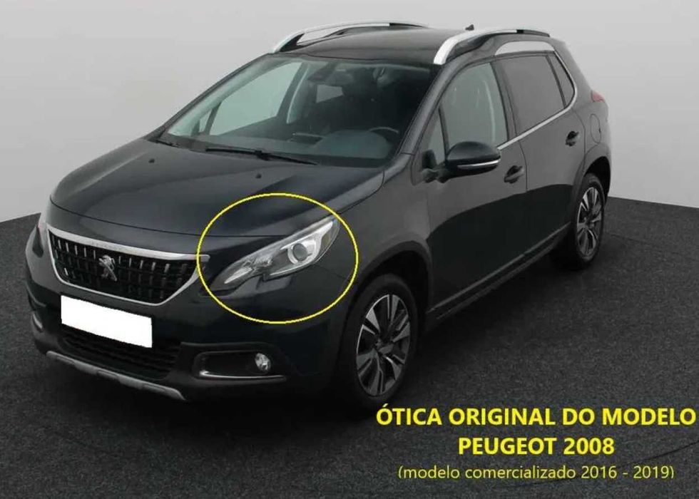 NOVA Ótica/Farol esquerda Peugeot 2008 COM Motor