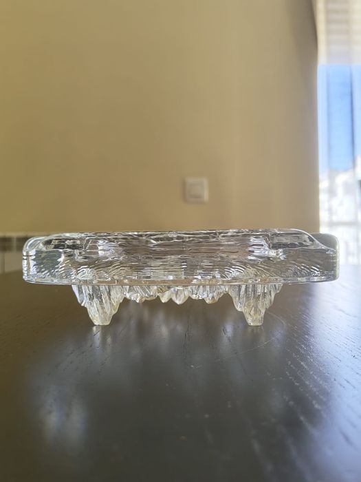 Cinzeiro Nybro Glasbruk Sweden Art Glass, Iceberg Design Paul Isling
