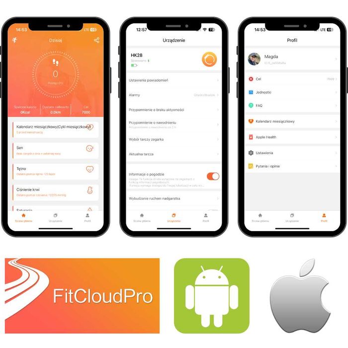 Smartwatch Zegarek Męski Menu PL Rozmowy Sport Powiadomienia Amoled
