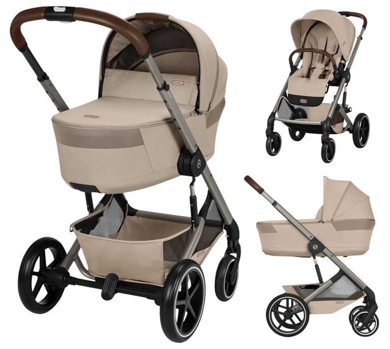 CYBEX BALIOS S LUX 2026- nowość, składana gondola kolory: Almond Beige, Moon Black