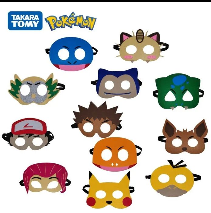 Набір з 10 масок з фетру (Лісові тваринки, Щенячий патруль) Paw patrol