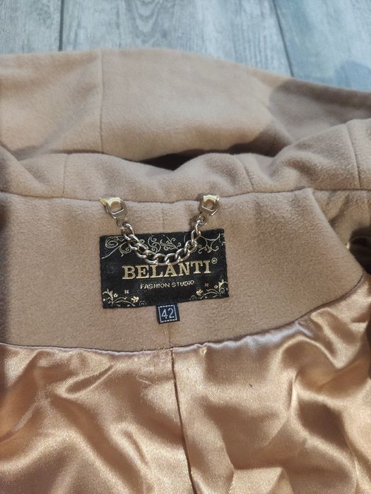 Пальто жіноче демісезон, пальто бежеве, розмір 42 (S)