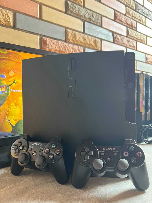PlayStation 3 PS3 4 Slim 500gb с играми 1 джойстик плойка ПС детям