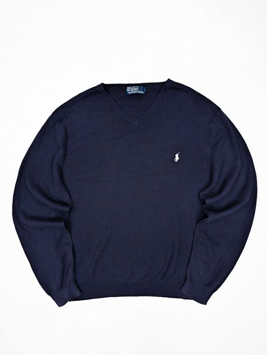 Polo Ralph Lauren granatowy sweter XL logo
