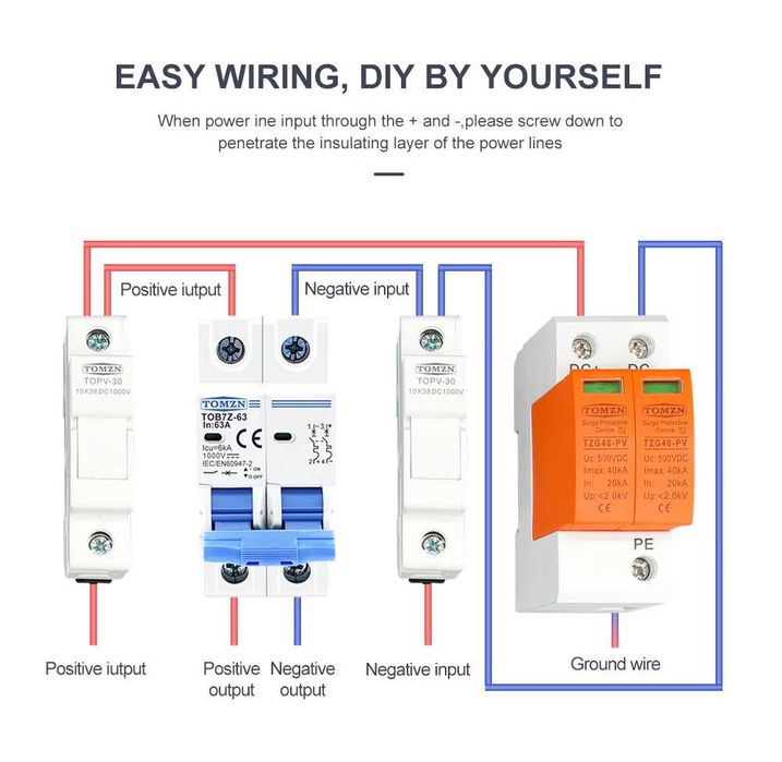 Автоматичний вимикач постійного струму 2P 1000VDC 20A, 25A, 63А.