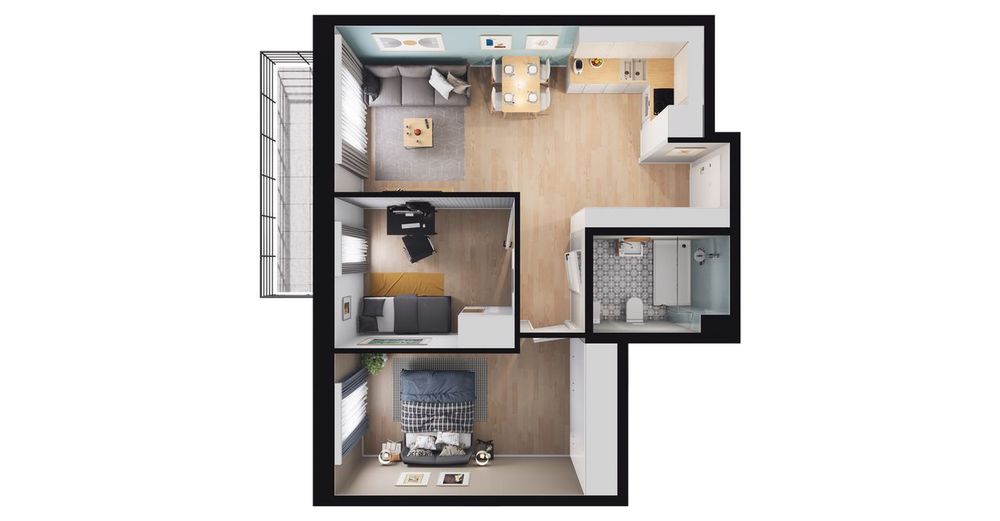 3-pokojowe mieszkanie 56m2 + balkon Bez Prowizji