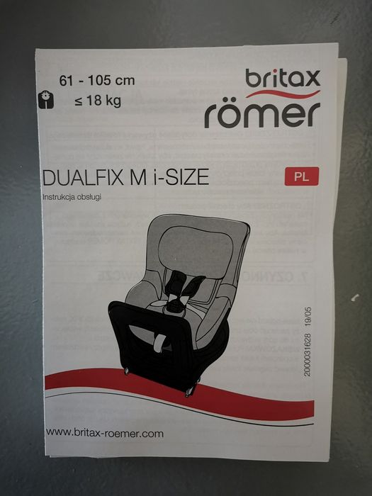Fotelik samochodowy Britax Romer DUALFIX M i-SIZE 61-105cm  Obrotowy