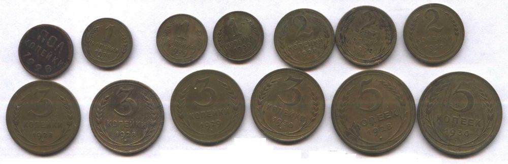 Монеты СССР 1928-30 годов