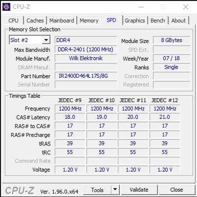 Goodram IRDM X Black DDR4 8GB 2400MHz CL17 | MemTest OK