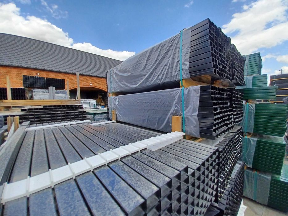 Obejma przelotowa 60/40 - M6 - GRAFIT - kompletna - 100 szt.