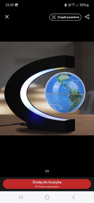 Lewitujący globus led