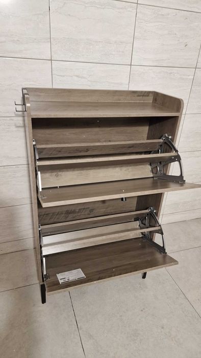 Szafka na buty z 2 klapowymi szufladami 60×24×100 cm