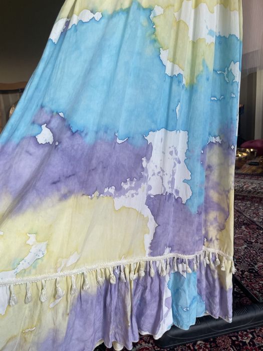 Sukienka z wiskozy pastelowa