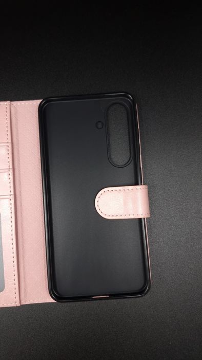 Etui z ekoskóry do Samsung Galaxy S25 5G – różowe
