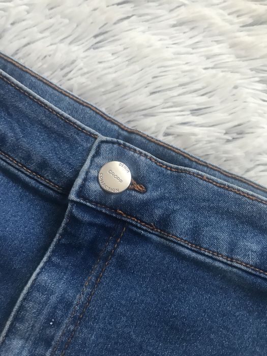 Spodenki jeansowe z wysokim stanem szorty rozm S