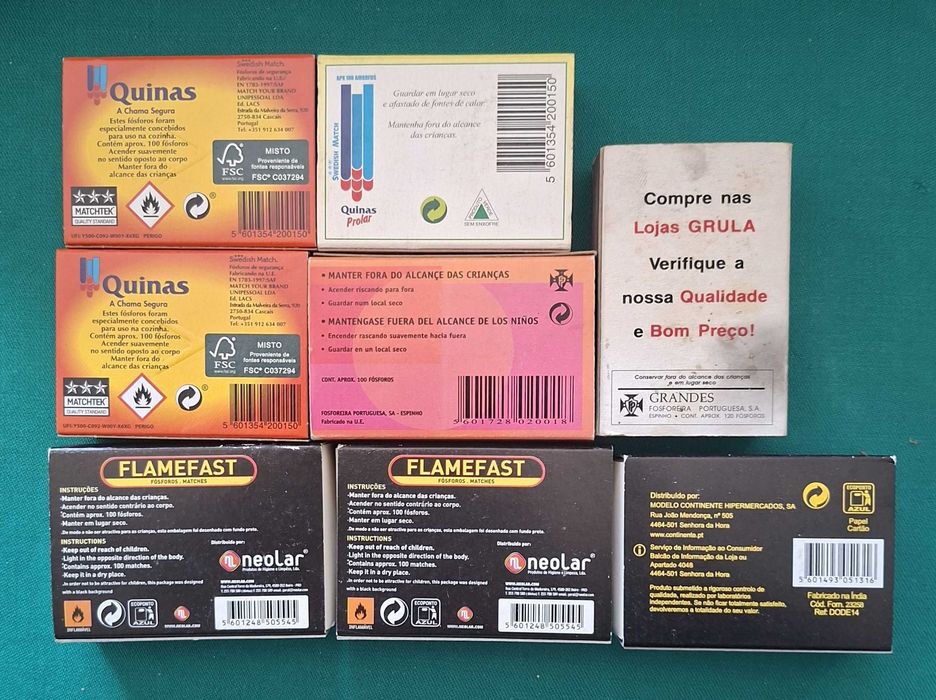 Caixas de fósforos antigas para coleção