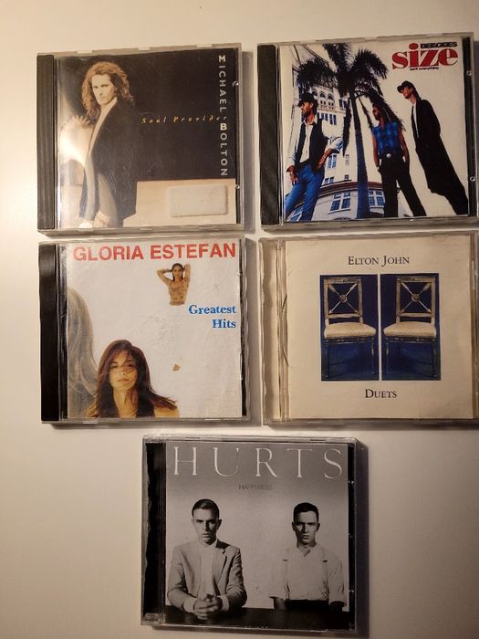 Zestaw pięciu płyt cd pop.