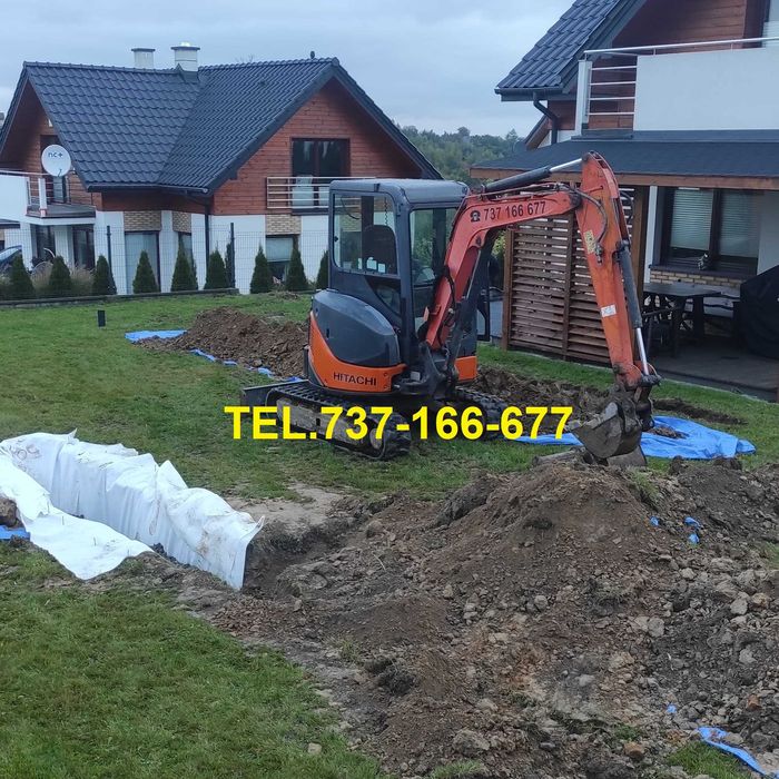 Roboty ziemne,Uslugi minikoparką,wywrotką