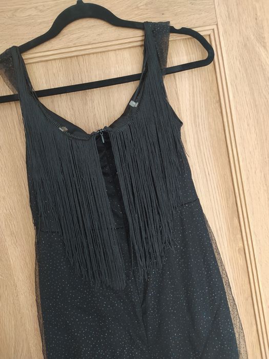 Sukienka andrzejki sylwester święta studniówka frędzle błyszcząca L/XL