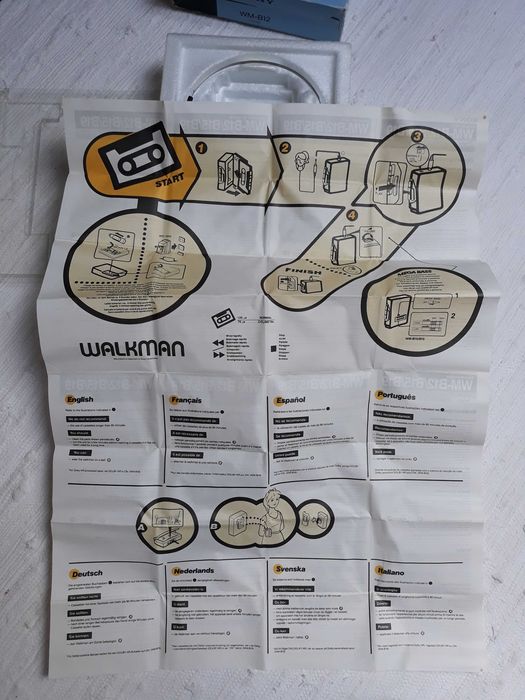 Sony Walkman WM-B12, de 1989 - completo na caixa original