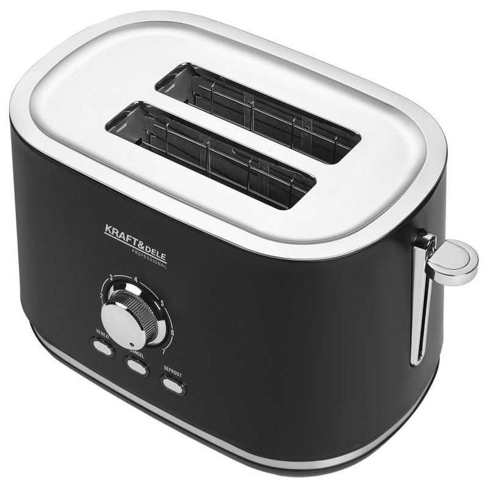TOSTER ELEKTRYCZNY 1000W 7 poziomów 2 kromki czarno-srebrny KD4156