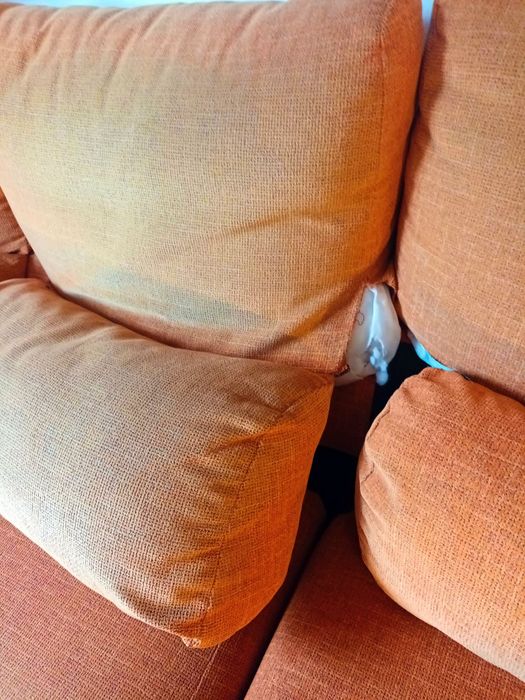 VENDO SOFÁ CAMA LARANJA 3 lugares