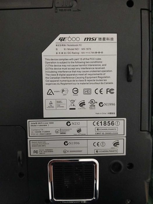 Laptop MSI GE600