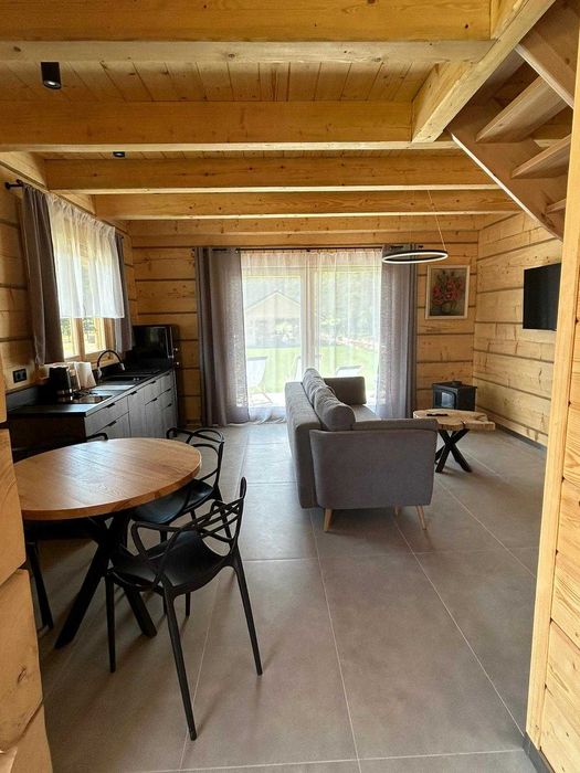 Noclegi, komfortowe domki z bala 70m2, Zwierzyniec