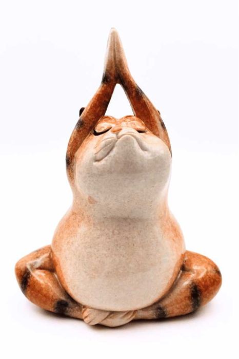Figurka rudy kot joga