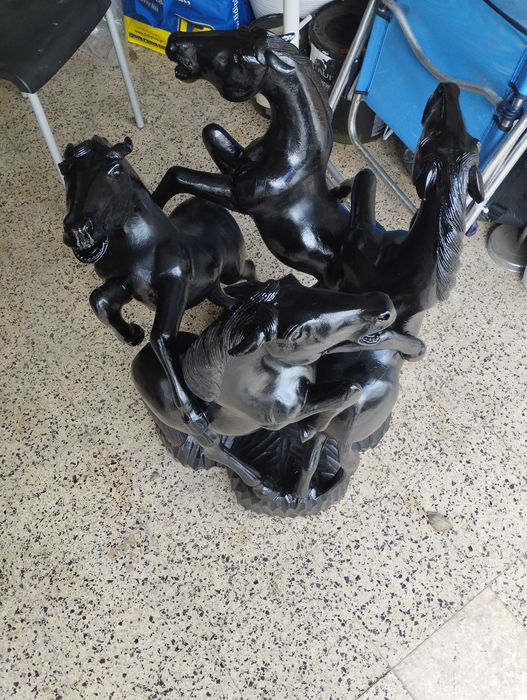 Arte Africana escultura/mesa madeira