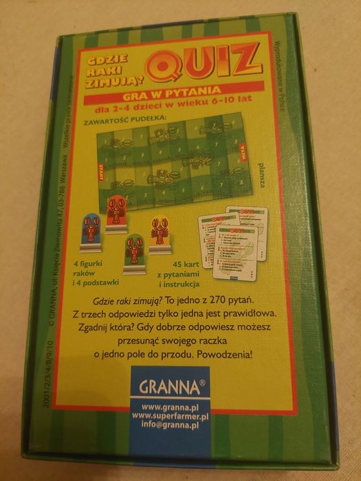 Quiz Gdzie raki zimują?