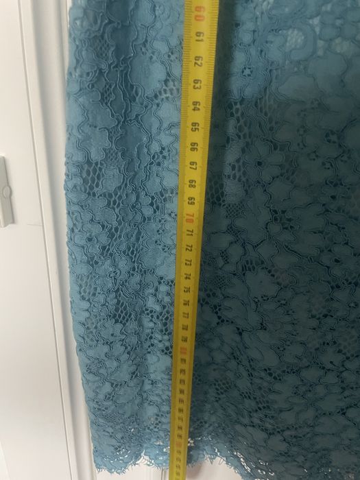 Vestido azul de renda da twinset
