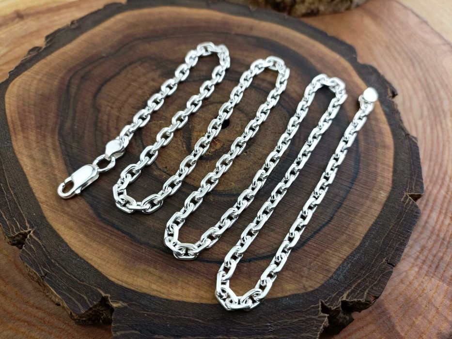 Срібний ланцюг Якір, срібна цепочка якорная Серебряная цепь Якорь