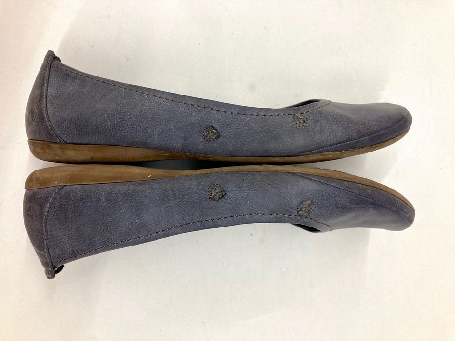 Baleriny Tamaris niebieskie klasyczne skóra rozmiar 42