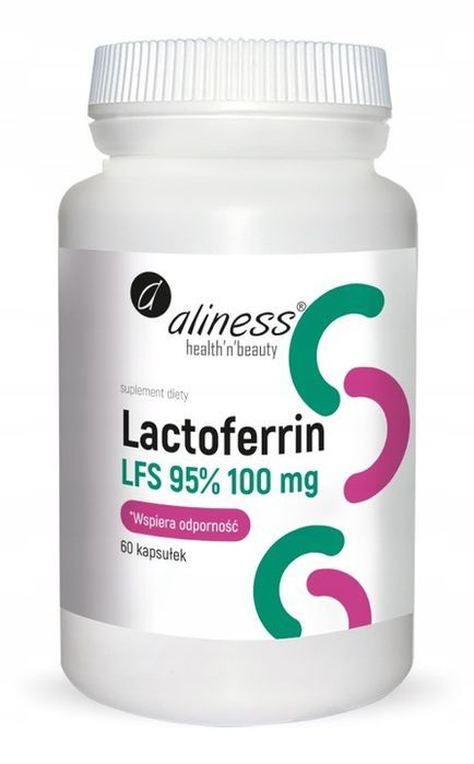 aliness lactoferrin laktoferyna lfs 95% 100 mg 60 kapsułek