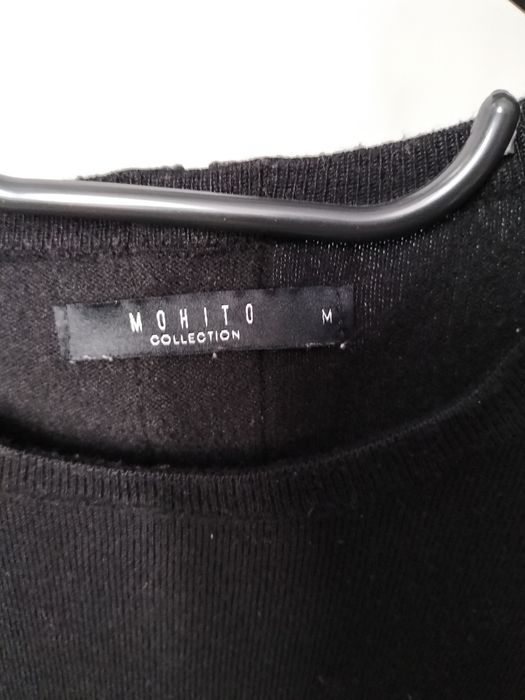 Sweter sweterek cienki czarny M mohito