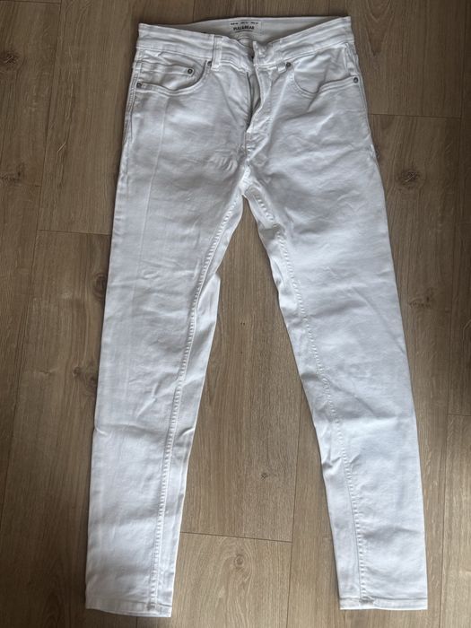 Białe spodnie Pull&Bear W31 – skinny, stan idealny