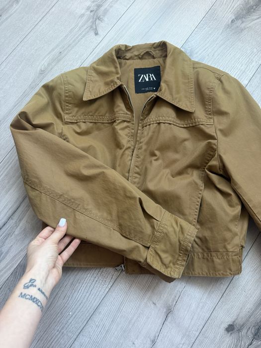 Вощена куртка zara m тренч