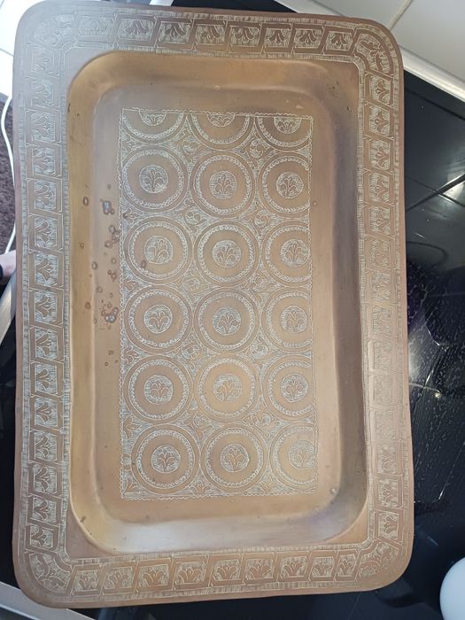 Bandeja de metal vintage