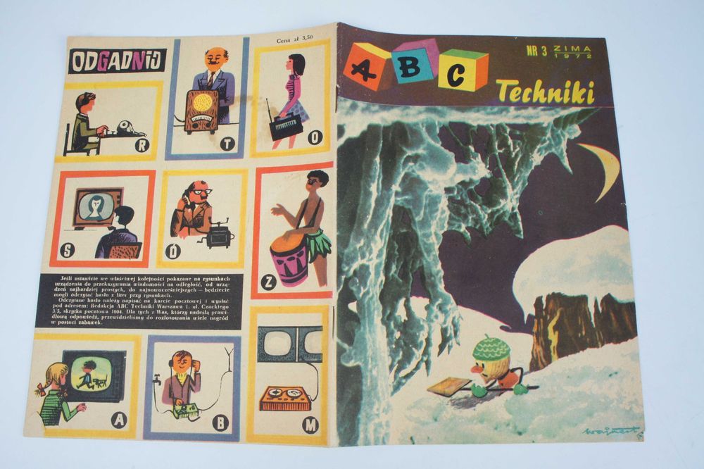 ABC Techniki 1972 Nr 3 Zima stara gazeta PRL Unikat