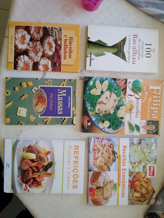 Vários livros de receitas, cozinha tudo 15€