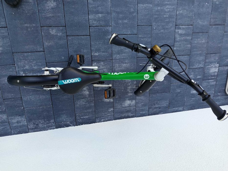 Woom 3 zielony rower dziecięcy