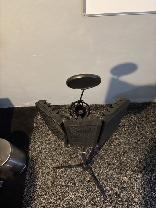 Tripe de microfone profissionala + Painel acustico + Pop filter