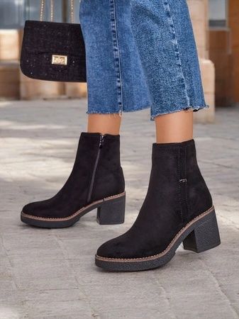 36 37 38 botki 39 40 41 z przetarciami na niskim obcasie ocieplane