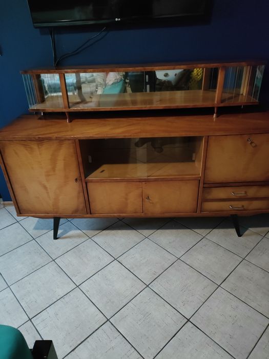 Szklana witryna retro + kredens