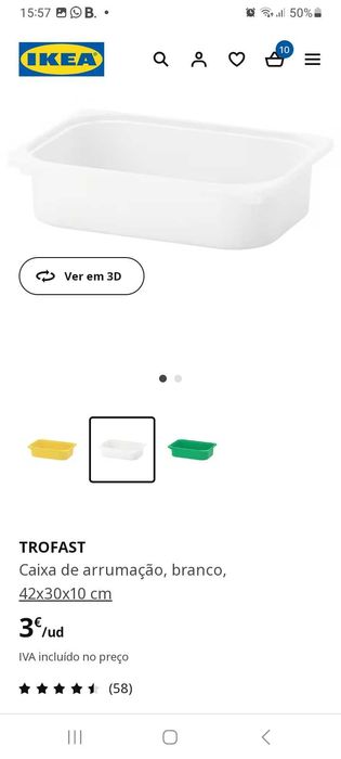 Comoda para arrumação - Como nova!