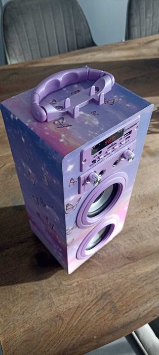 Głośnik Bluetooth Karaoke z mikrofonami w zestawie OPIS